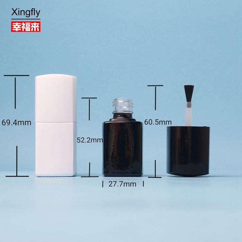 5ml chai sơn móng chân không kính rõ ràng chai sơn móng tay với bàn chải và nắp
