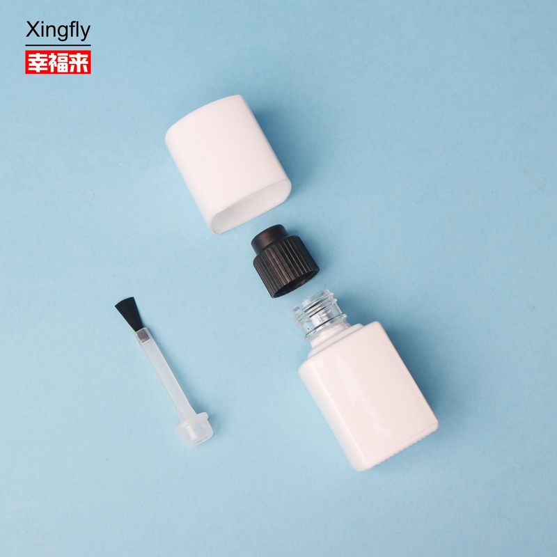 5ml chai sơn móng chân không kính rõ ràng chai sơn móng tay với bàn chải và nắp