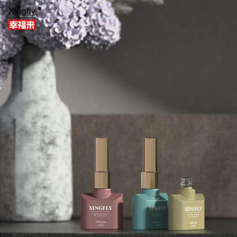 12ml chai sơn móng tay trống sơn móng tay UV Gel sơn móng tay chai thủy tinh với bàn chải nắp