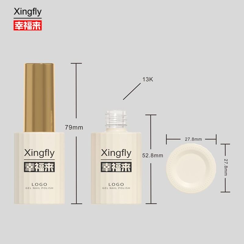 12ml chai sơn móng UV kính rỗng Gel chai sơn móng với bàn chải mũ
