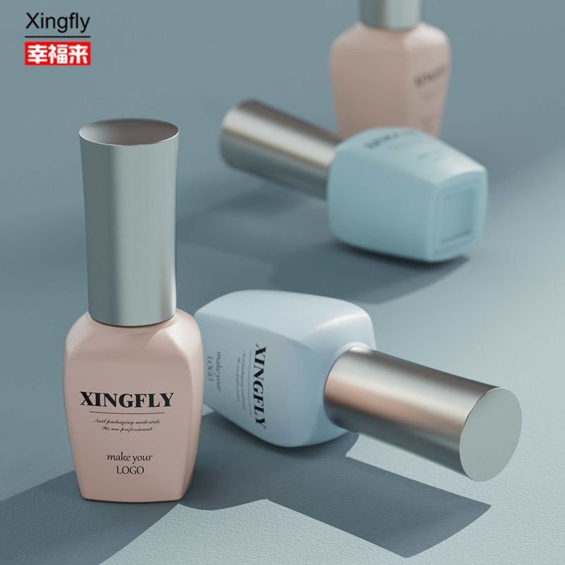 15ml Gel nail polish chai kính thiết kế tùy chỉnh trống cho sơn móng với nắp và bàn chải