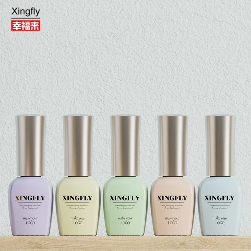 15ml Gel nail polish chai kính thiết kế tùy chỉnh trống cho sơn móng với nắp và bàn chải