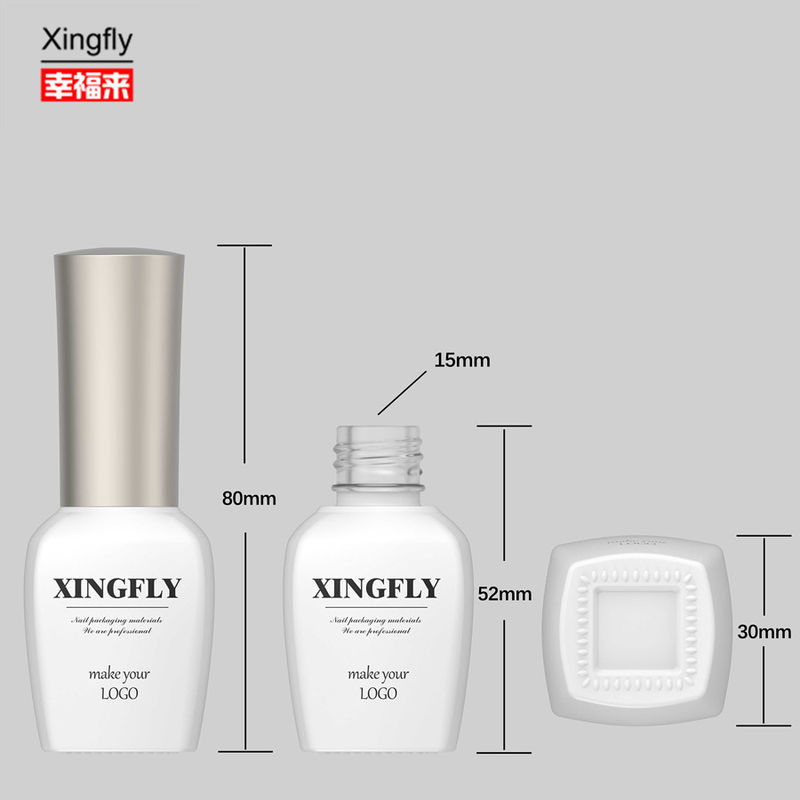 15ml Gel nail polish chai kính thiết kế tùy chỉnh trống cho sơn móng với nắp và bàn chải