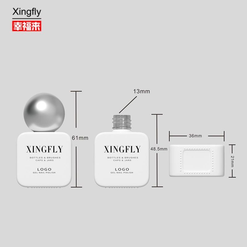 11ml Quảng trường Gel móng chứa Custom Gel móng sơn chai kính trống cho sơn móng