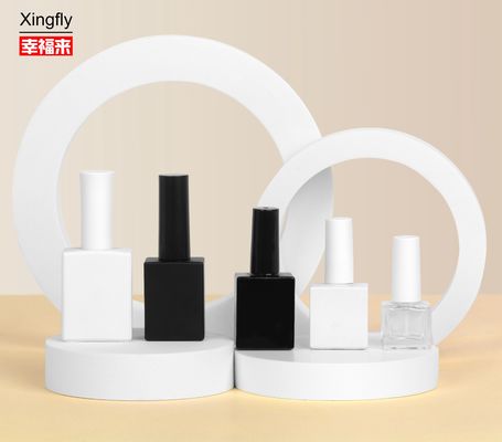 Glass Bottleneck 5ml Nail Polish Bottle UV Gel phủ với bàn chải và nắp