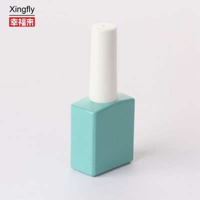 chai kem sơn móng màu hình vuông độc đáo 13ml trống UV chai kem sơn móng với nắp và bàn chải