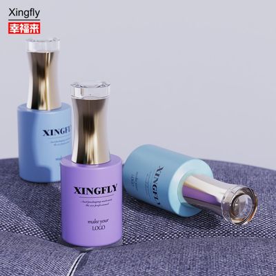 Custom in ấn 15ml độc đáo Gel móng sơn dầu chai thủy tinh với mũ bàn chải