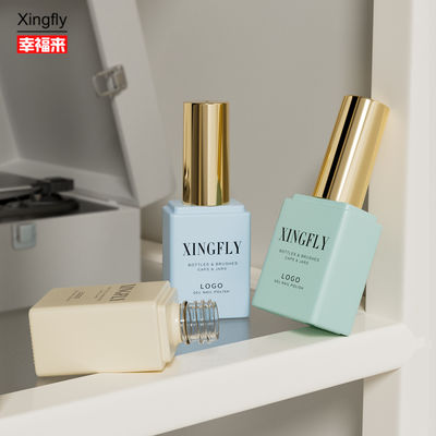 17ml Quảng trường Gel móng chứa tùy chỉnh UV Gel móng sơn chai kính trống