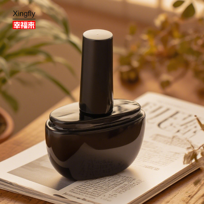 Giá tốt 17ml Nail Polish Bottle Custom Color UV Gel Empty Glass Vial With Brush Stained Glass Design trực tuyến