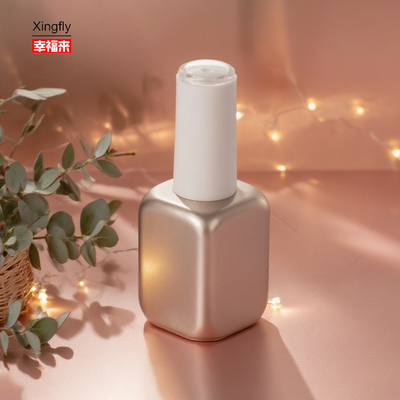 Chai thủy tinh vuông 19ml có logo tùy chỉnh để đóng gói mỹ phẩm Gel đánh bóng móng tay